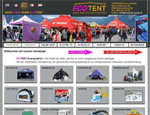 Tablet Screenshot of ecotent.ch